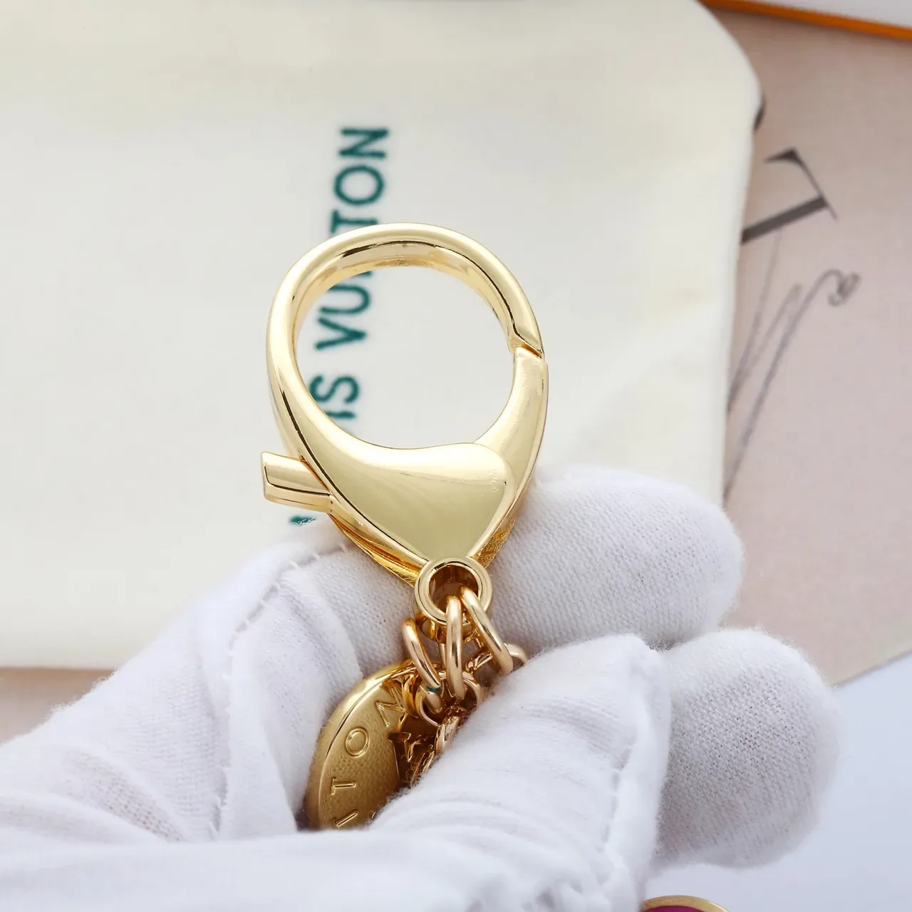 Louis Vuitton Monogram Flower and Alphabet Multicolor Gold Enamel-Coated Metal Quatrefoil Circular Disc Charms Bracelet 4