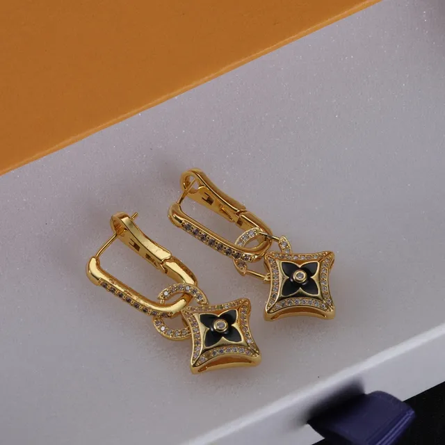 Louis Vuitton Monogram Fleur Or Noir Chaîne à maillons Quatrefoil Floral Motif Collier 3