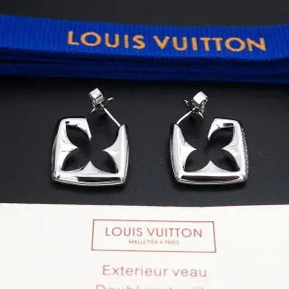 Louis Vuitton Monogram Flower Square Stud Earrings
