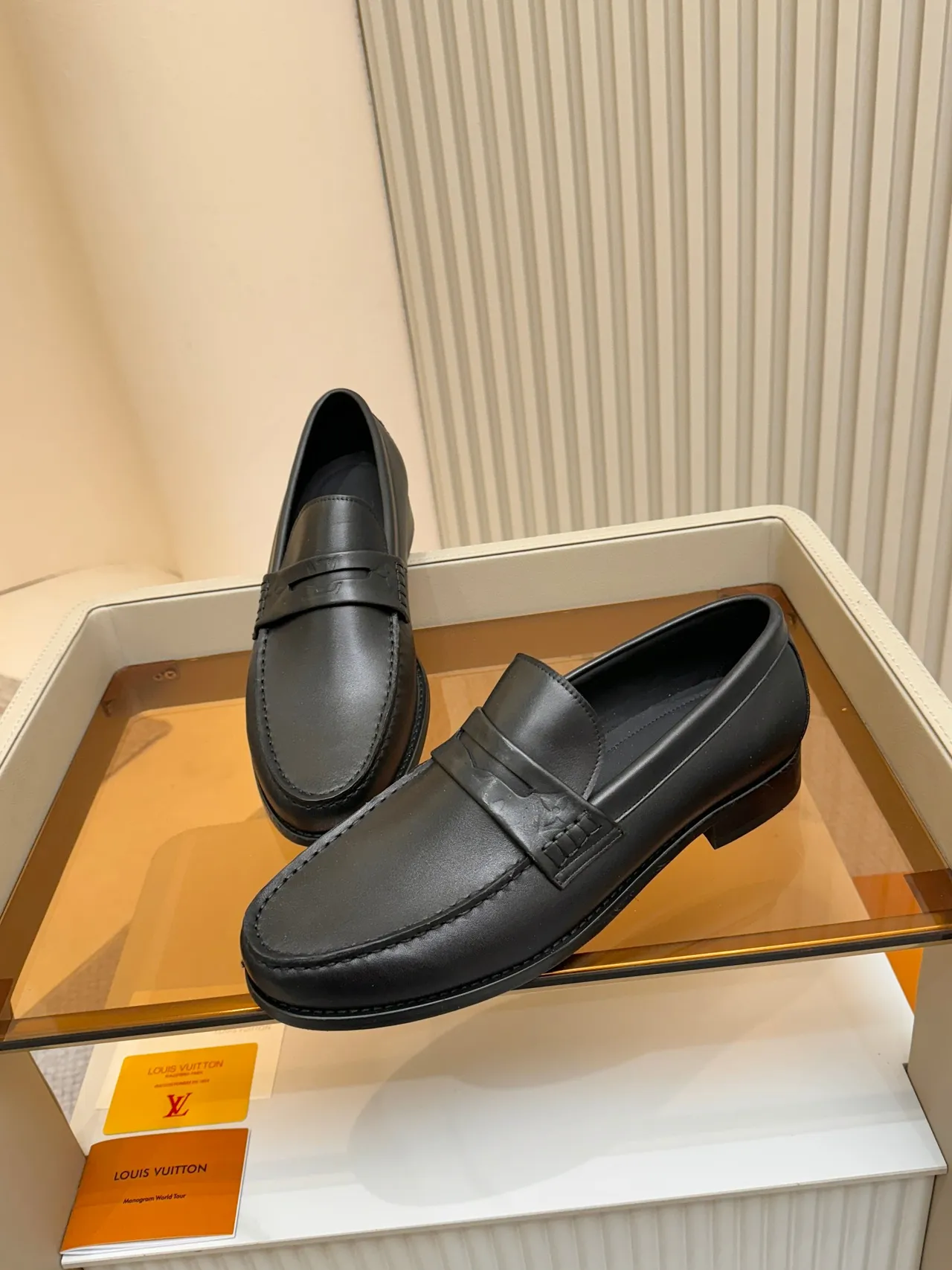 Louis Vuitton Monogram Loafer Black Leather Loafers 4