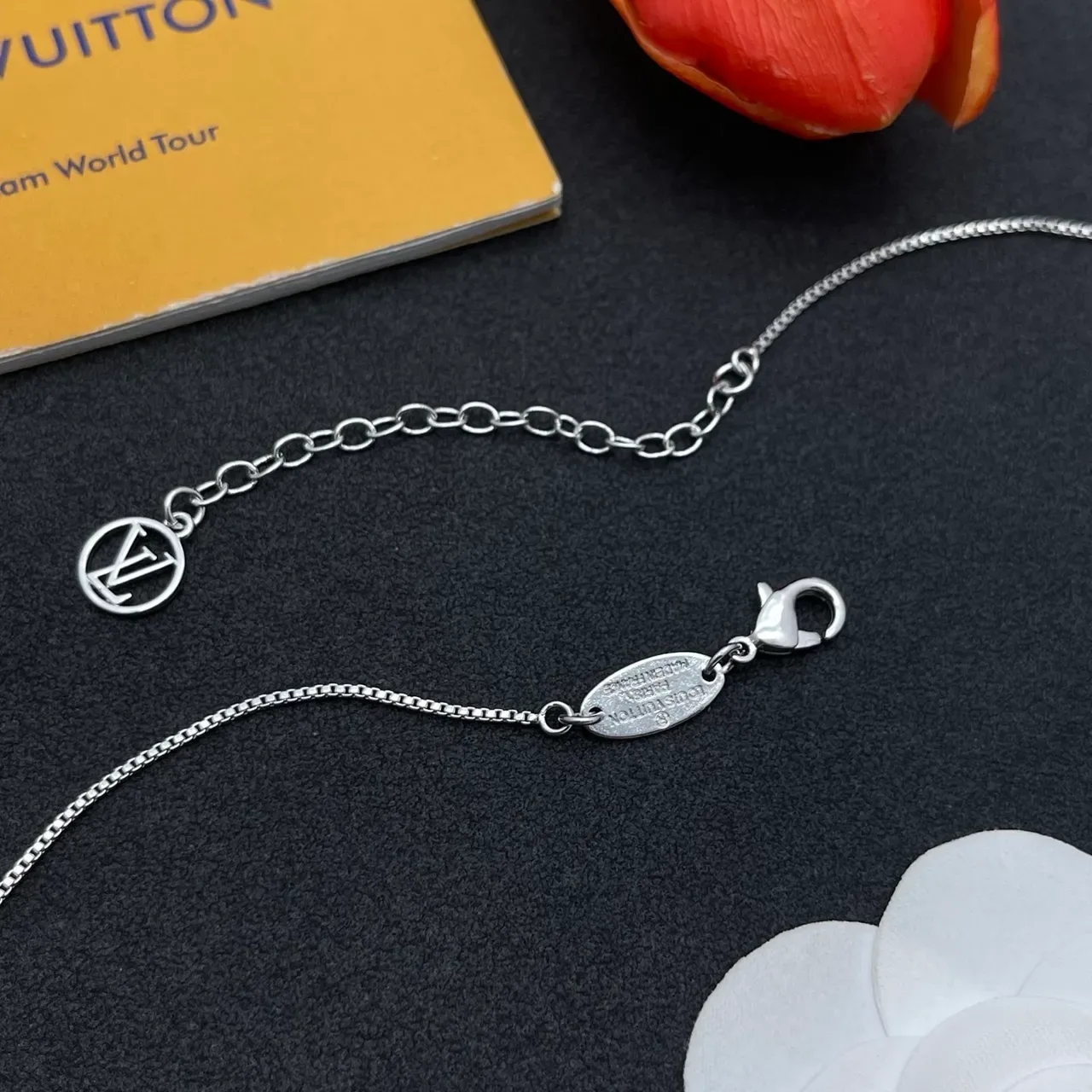 Louis Vuitton Monogram Medallion Silver-Tone Necklace 10