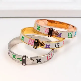 Louis Vuitton Monogram Multicolore Hinged Bangle Bracelet