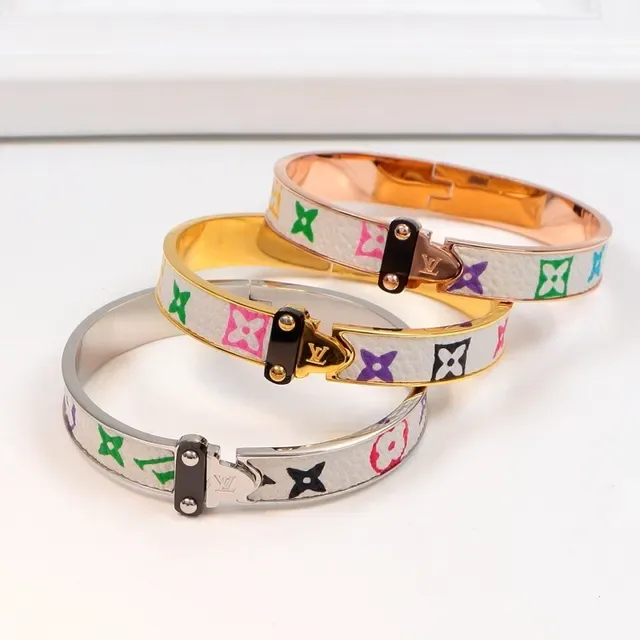 Louis Vuitton Monogram Multicolore Hinged Bangle Bracelet 1