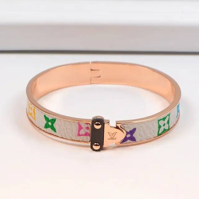 Louis Vuitton Monogram Multicolore Hinged Bangle Bracelet 5