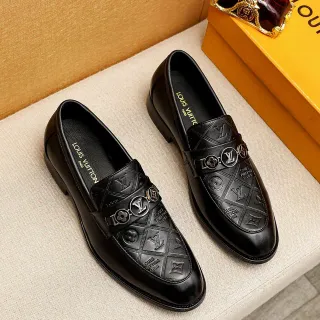 Louis Vuitton Monogram Quilted Loafer 黑色皮革乐福鞋