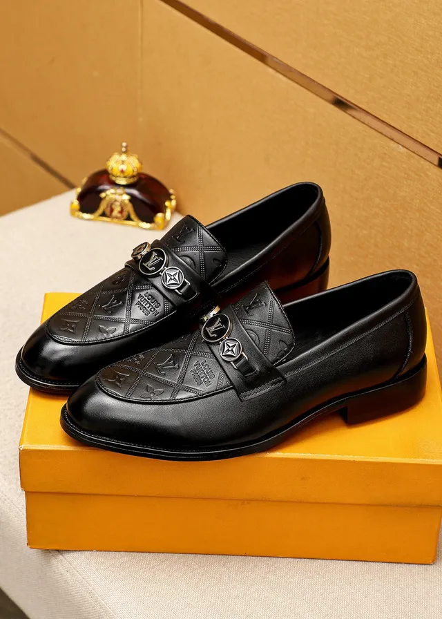 Louis Vuitton Monogram Quilted Loafer Black Leather Loafers 8