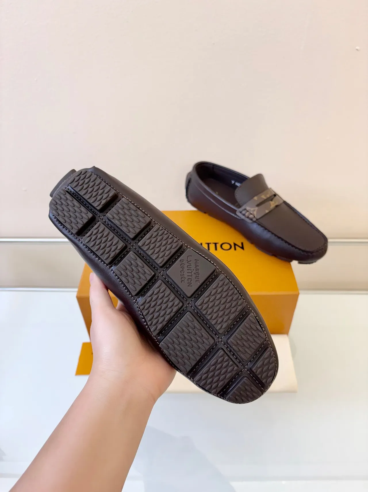 Louis Vuitton Monogram Strap Loafer Brown Leather Loafers 5