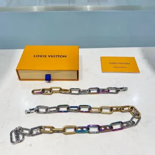 Louis Vuitton Monogram World Tour de varios colores iridiscentes metales mixtos pulseras de cadena