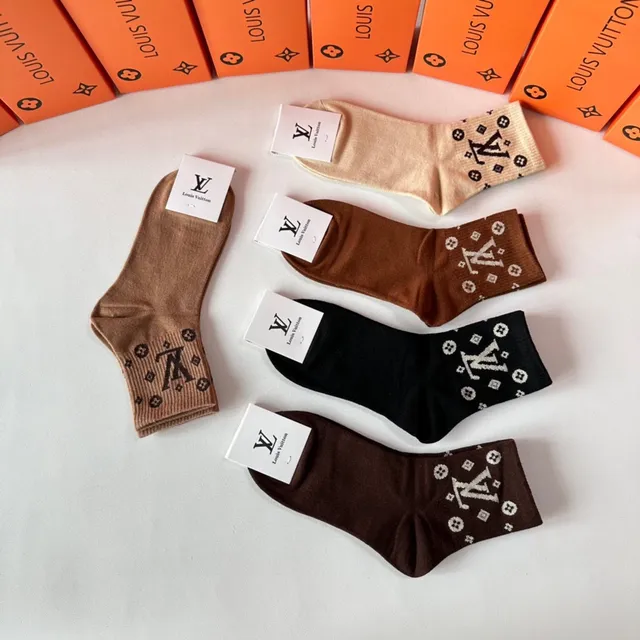 Louis Vuitton Chaussettes de cheville monogrammées 5