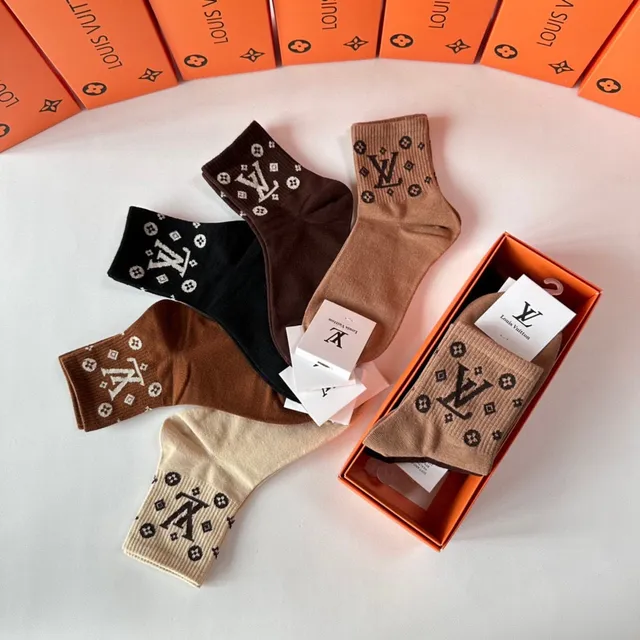 Louis Vuitton Chaussettes de cheville monogrammées 7