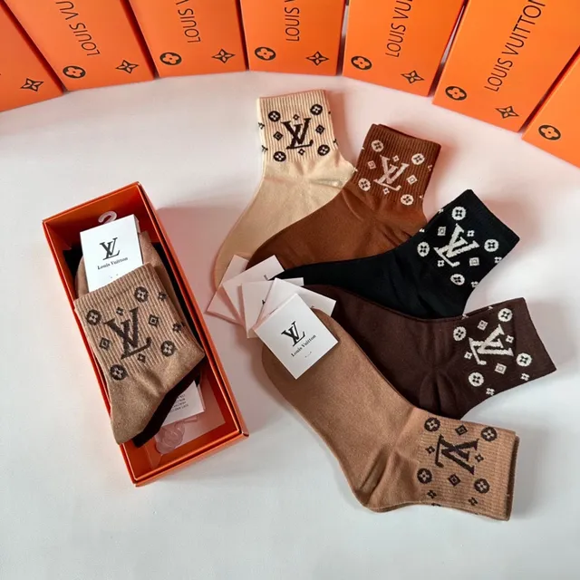 Louis Vuitton Chaussettes de cheville monogrammées 9