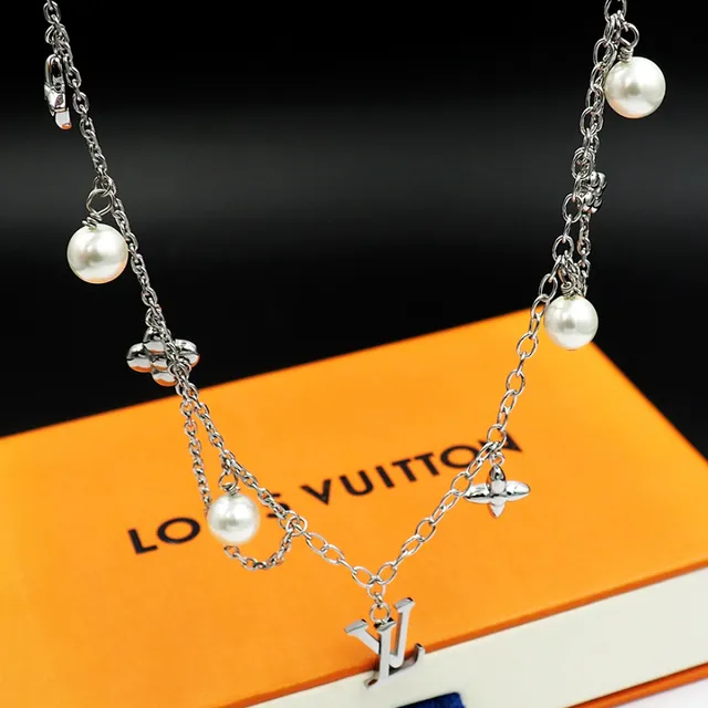 Louis Vuitton Multi-Charms Gold-Tone Pearl Necklace 4