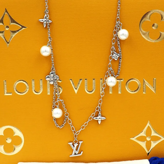 Louis Vuitton Multi-Charms Gold-Tone Pearl Necklace 5