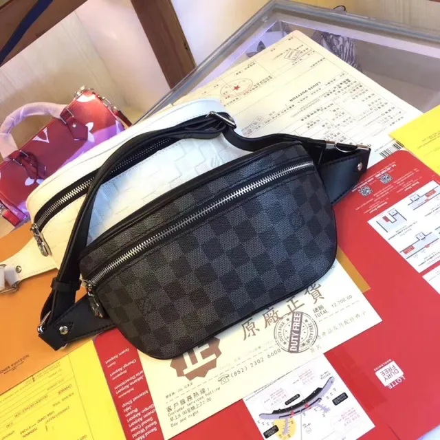 Louis Vuitton Multi Pochette Accessoires Belt Bag Black Monogram-Coated Canvas Dual-Zippered Fashion Belt Bag 10