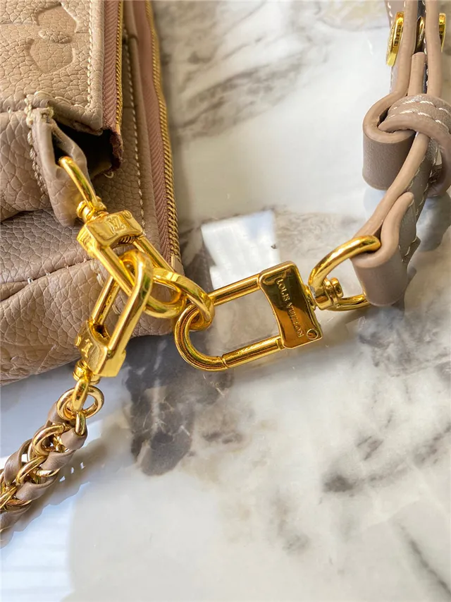 Louis Vuitton Multi Pochette Accessoires Black Gold Embossed Monogram Chain Strap Crossbody Bag 5