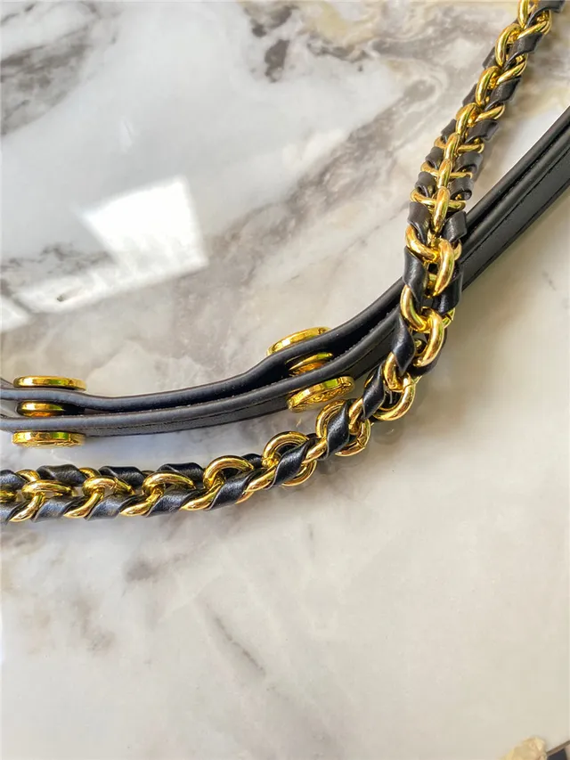 Louis Vuitton Multi Pochette Accessoires Black Gold Embossed Monogram Chain Strap Crossbody Bag 13