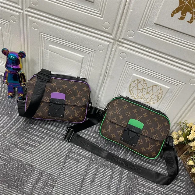 Louis Vuitton Multi Pochette Accessoires Bolsa mensageira marrom verde monograma lona acentuação de canal 2