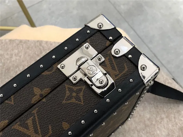 Louis Vuitton Petite Malle Sac Tote Noir Monogramme Style Malle 6