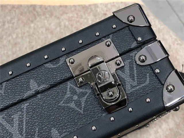Louis Vuitton Petite Malle Sac Tote Noir Monogramme Style Malle 13
