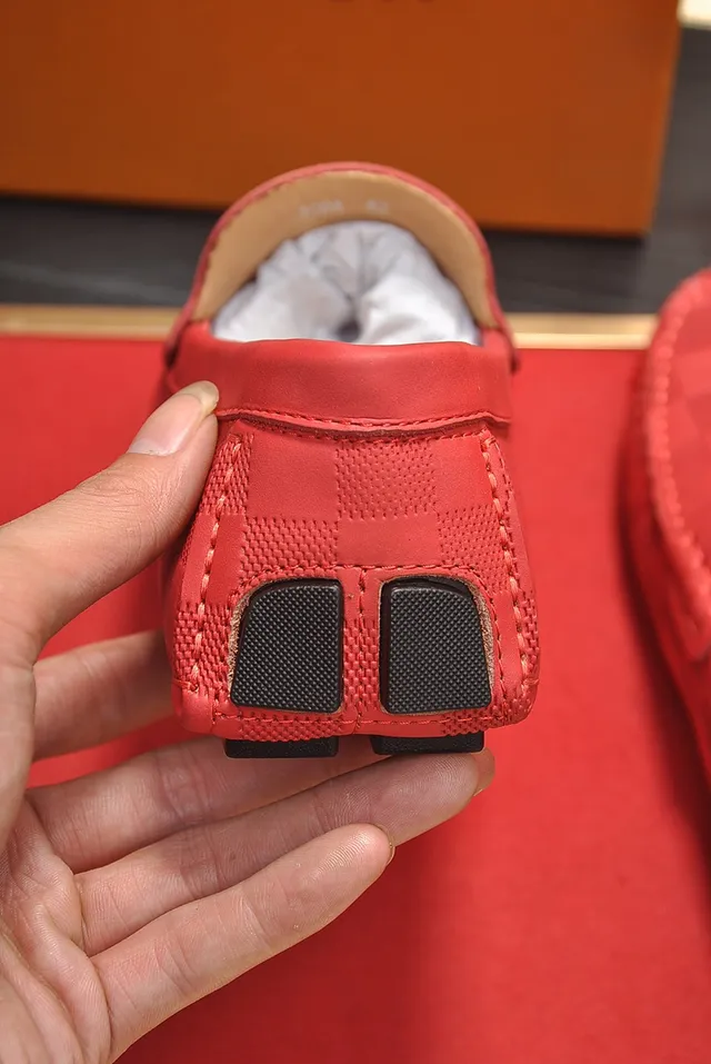 Louis Vuitton Red Damier Checkered Loafers 2