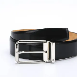 Louis Vuitton Reversible Buckle Black Leather Belt