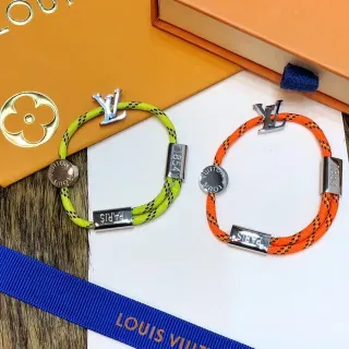 Louis Vuitton Rope Bracelet Neon Yellow and Orange Braided Cord Bracelets