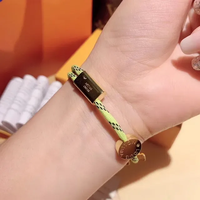 Louis Vuitton Rope Bracelet Neon Yellow and Orange Braided Cord Bracelets 8
