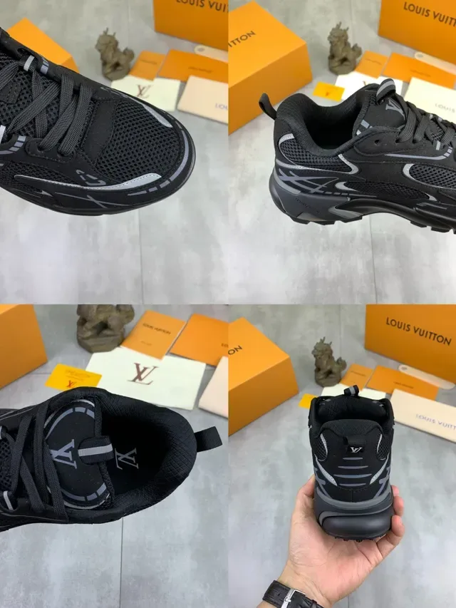 Louis Vuitton Run Away Sneakers Lifestyle Noir et Gris 2