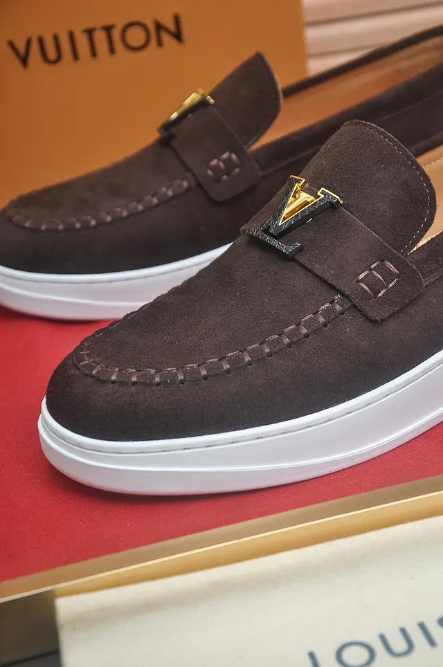 Louis Vuitton Run Away Brown Suede Loafers 2