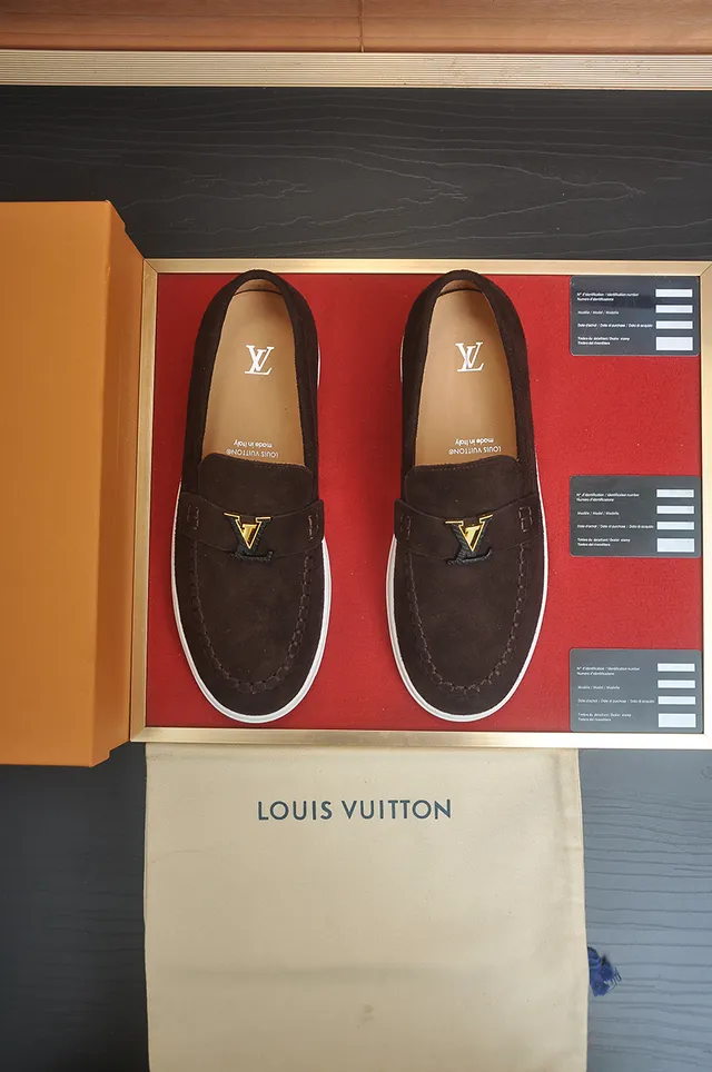 Louis Vuitton Run Away Brown Suede Loafers 5