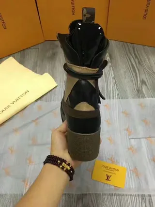 Louis Vuitton Run Away Monogram Canvas and Beige Ankle Boots 3