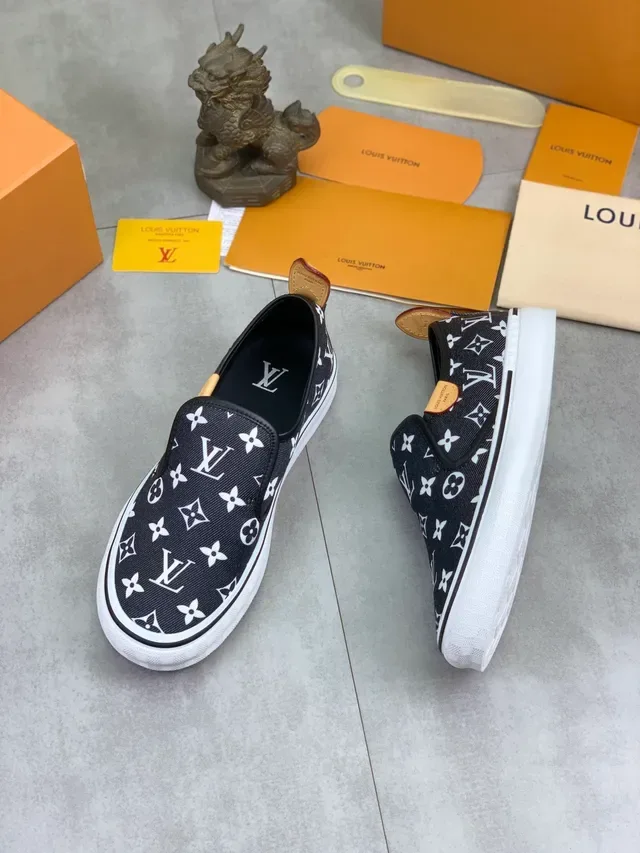Louis Vuitton Run Away Monogram Canvas Slip-On Lifestyle Sneakers 5