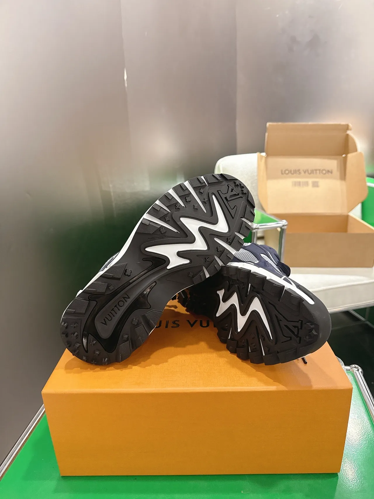 Louis Vuitton Run Away Navy Gray White Chunky Sneakers 8