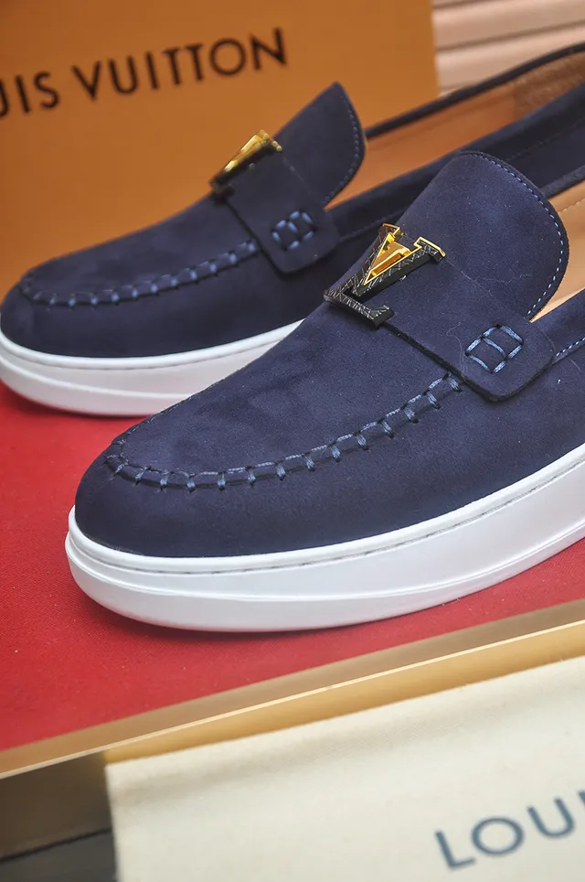 Louis Vuitton Run Away Navy Suede Loafers 2