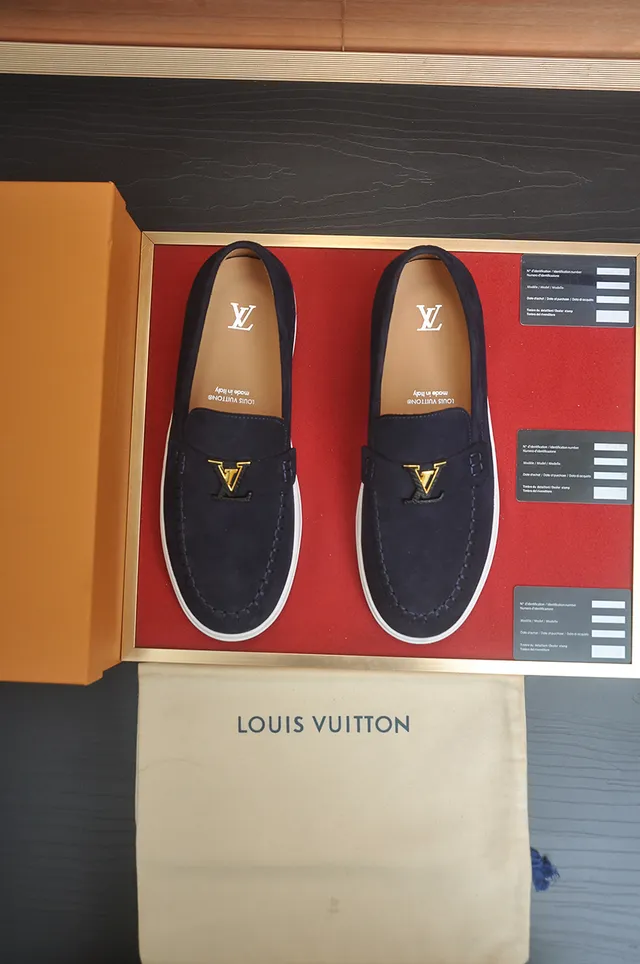 Louis Vuitton Run Away Navy Suede Loafers 5