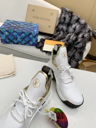 Louis Vuitton Run Away White Monogram Chunky Sneakers 8