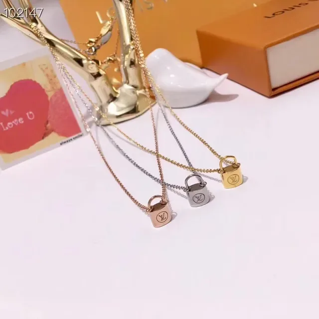 Louis Vuitton Silver Lockit Pendant Necklace 7