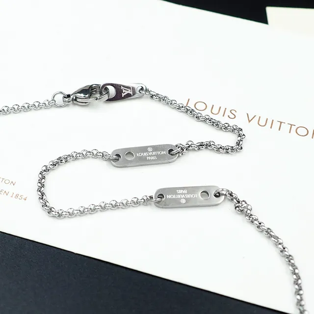 Louis Vuitton Sphere Silver Spherical Rotating Pendant Pavé-Set Crystal Band Necklace 2