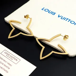 Louis Vuitton Star Outline Gold-Tone Stud Earrings