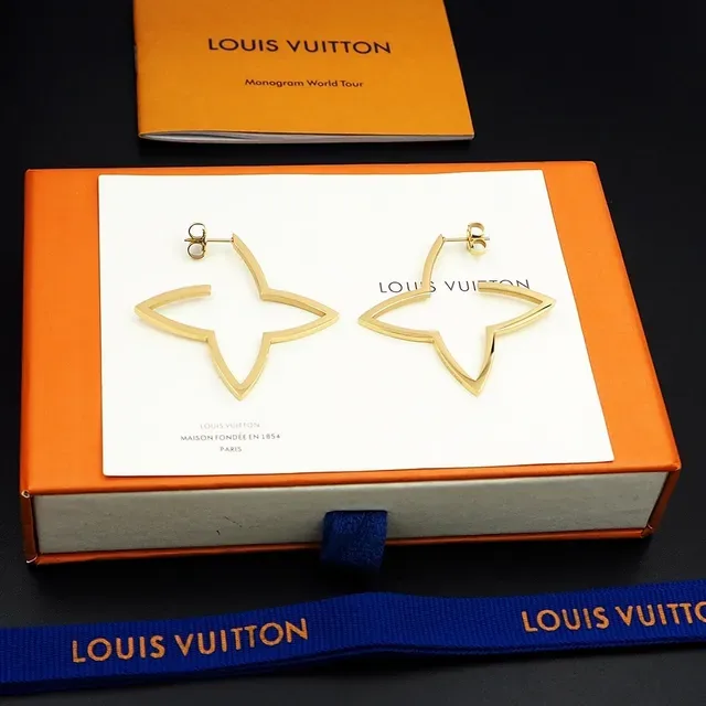 Louis Vuitton Star Outline Gold-Tone Stud Earrings 2