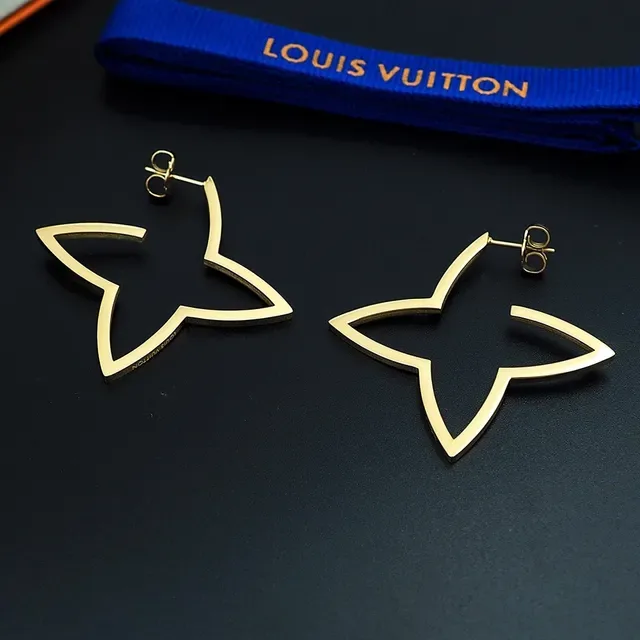 Louis Vuitton Star Outline Gold-Tone Stud Earrings 7