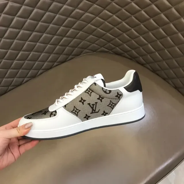 Louis Vuitton White Beige Low-Top Monogrammed Textile Panels Lifestyle Sneakers 3