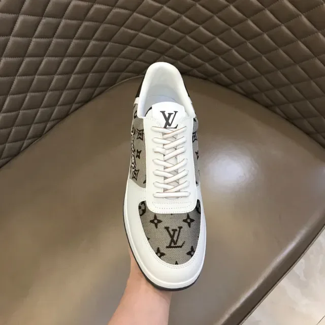 Louis Vuitton White Beige Low-Top Monogrammed Textile Panels Lifestyle Sneakers 4