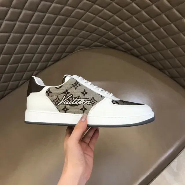 Louis Vuitton White Beige Low-Top Monogrammed Textile Panels Lifestyle Sneakers 5