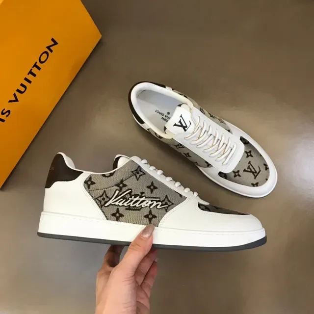 Louis Vuitton White Beige Low-Top Monogrammed Textile Panels Lifestyle Sneakers 6
