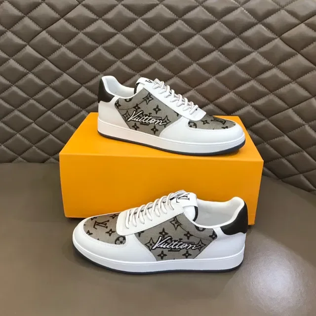 Louis Vuitton White Beige Low-Top Monogrammed Textile Panels Lifestyle Sneakers 7
