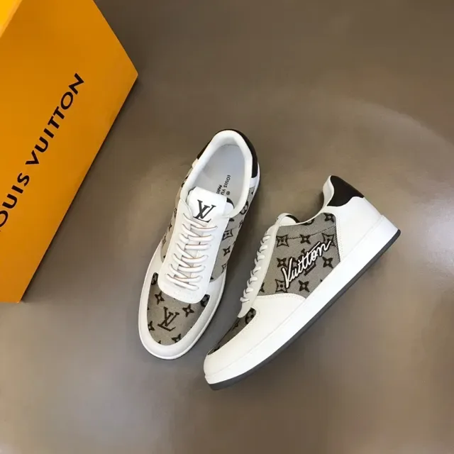 Louis Vuitton White Beige Low-Top Monogrammed Textile Panels Lifestyle Sneakers 9