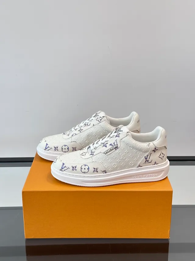 Louis Vuitton White Multicolor Monogram-Print Textile Upper Chunky Platform Sole Lifestyle Sneakers 5