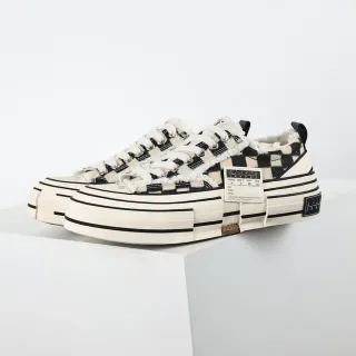 Maison Margiela Beige Black Checkerboard Canvas Shearling Lining Lifestyle Sneakers