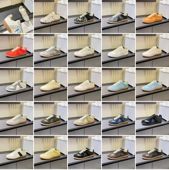Maison Margiela Sneakers Lifestyle Basses Blances Multicolores en Cuir 1